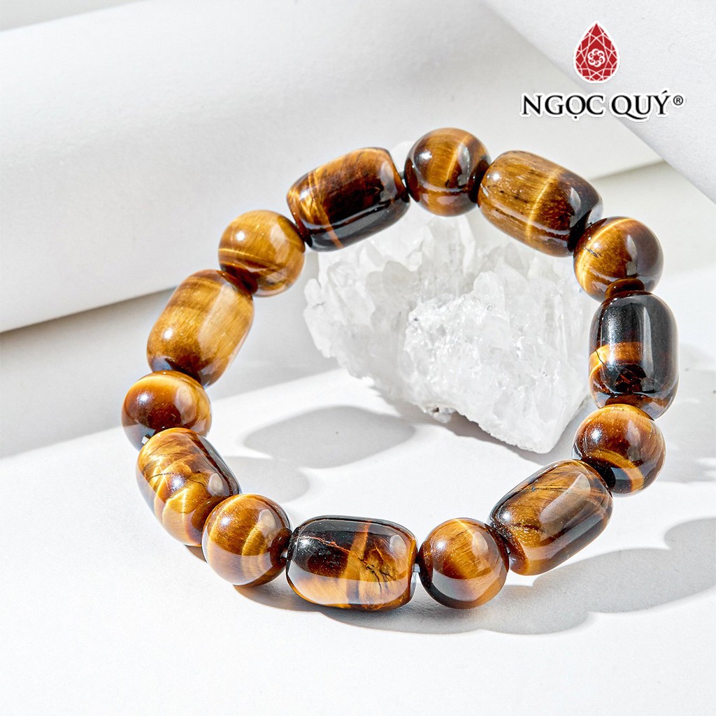 Vòng lu thống đá thạch anh mắt hổ tiger's eye quartz - Ngọc Quý