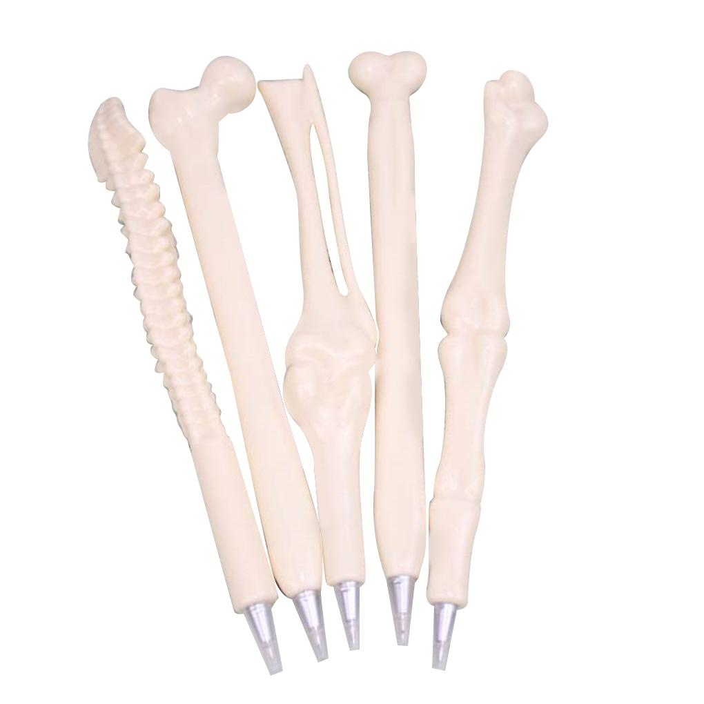 Mới Set 5 Bút Bi Kèm Mực Đen Cho Học Sinh