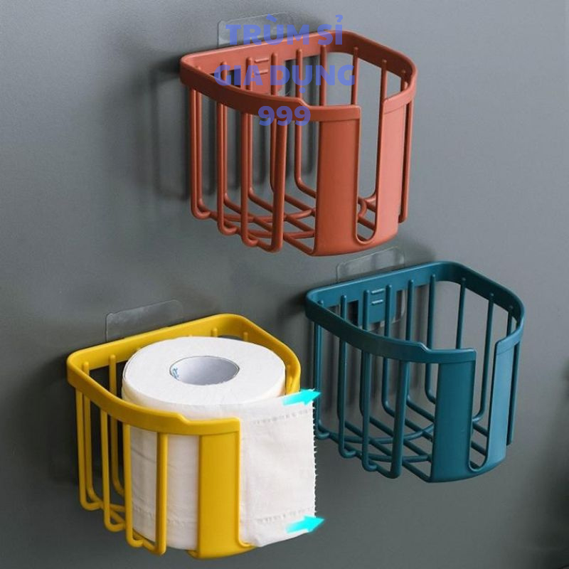 Siêu tiện ích giỏ đựng giấy vệ sinh dán tường bằng nhựa nhỏ gọn Giỏ Đựng Giấy Vệ Sinh Dán Tường - Giỏ Treo Tường