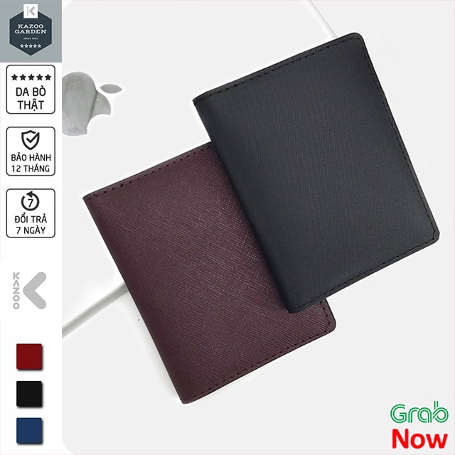 Ví Nam Da Mini Đựng Thẻ ATM, Namecard Da Bò Nhỏ Gọn Thời Trang Nam Nữ KAZOO VS22 Bảo Hành Da 12 Tháng