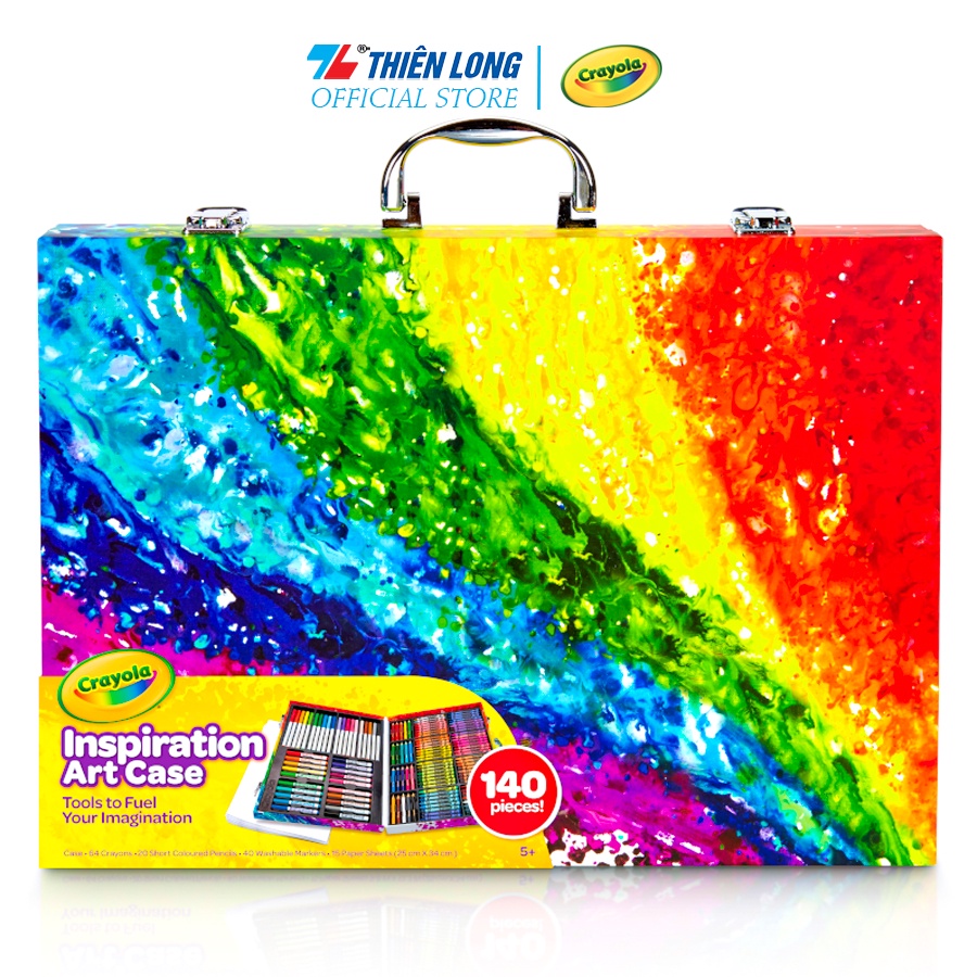 Bộ màu nghệ thuật Crayola Inspiration Art Case Coloring sáng tạo 140 món cho bé