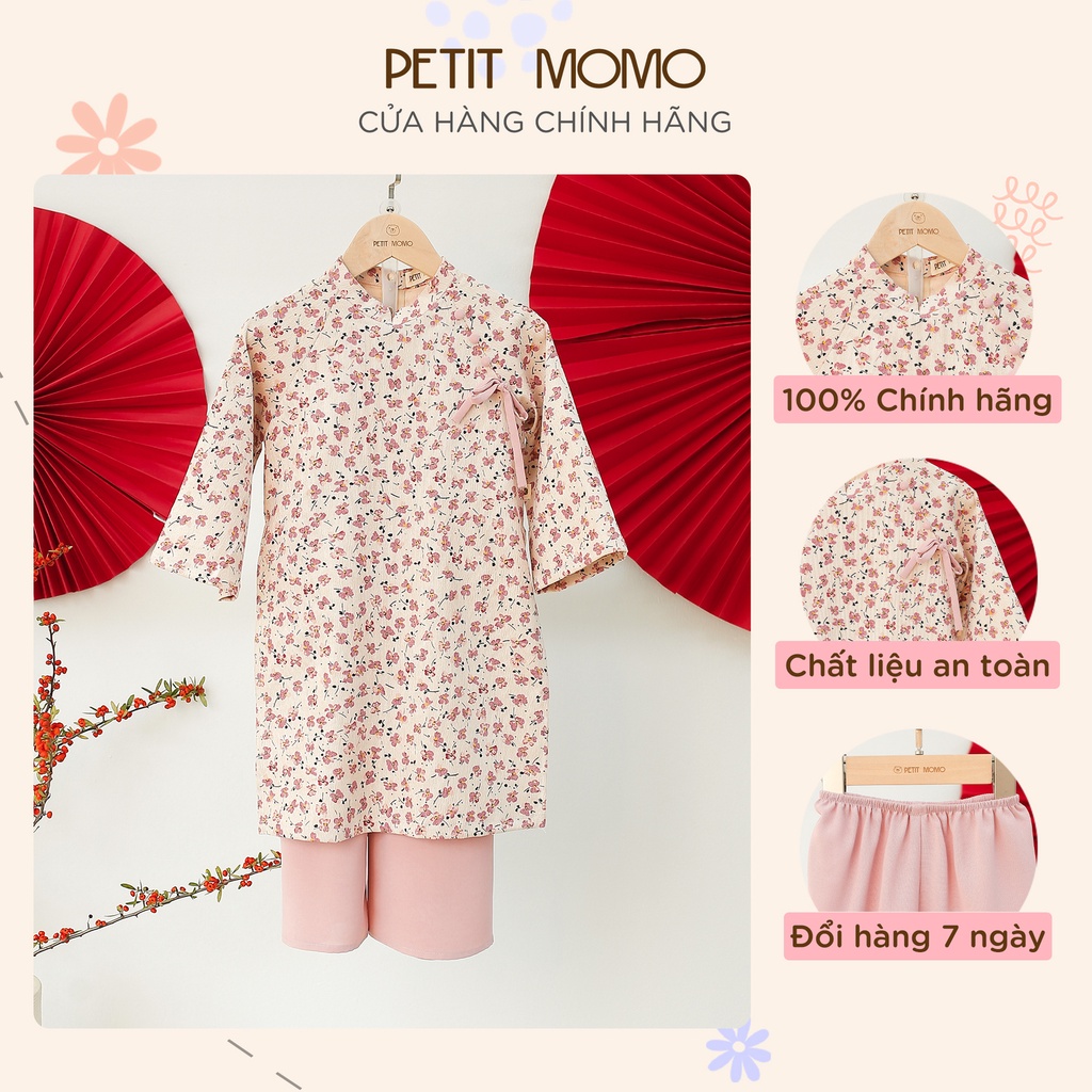 Bộ Áo Dài Tết Hoa Nhí Cho Bé Gái (1-6 tuổi) PETIT MOMO H111