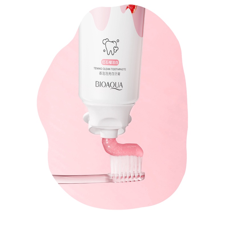 Kem đánh răng BIOAQUA vị đào-chanh leo-lựu-chanh giúp hơi thở thơm mát dài lâu