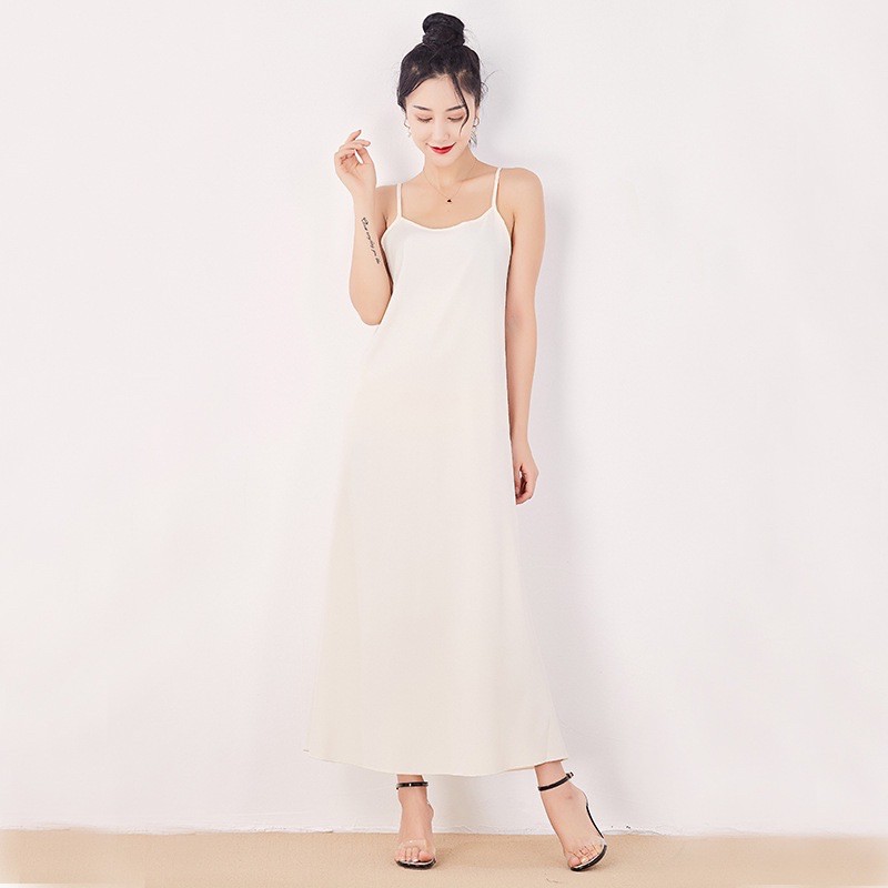 [ CỰC PHẨM ] Váy lụa 2 dây dáng dài hở lưng mềm mại sang chảnh, đầm lụa sang chảnh mặc nhà | BigBuy360 - bigbuy360.vn