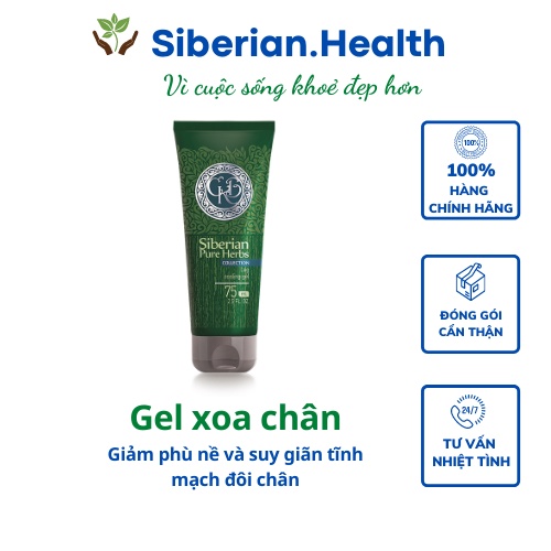 Gel xoa chân Siberian Wellness - Giảm phù nề và suy giãn tĩnh mạch đôi chân