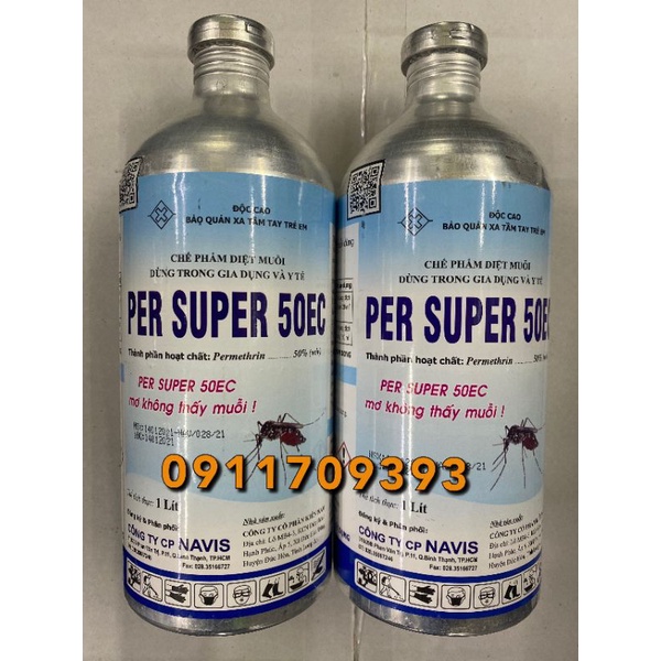 Chai nhôm PER SUPER (1000ml) - Thuốc diệt côn trùng, các loại gây hại cho cây trồng, chuồng trại