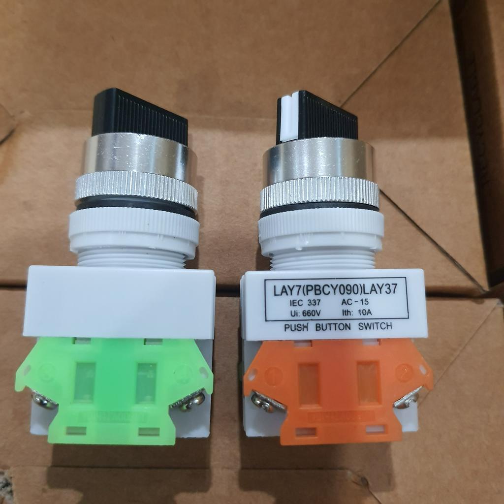 Công tắc 3 vị trí LAY37 LOẠI 1 NHÔM Aluminum chất lượng cao phi 22mm