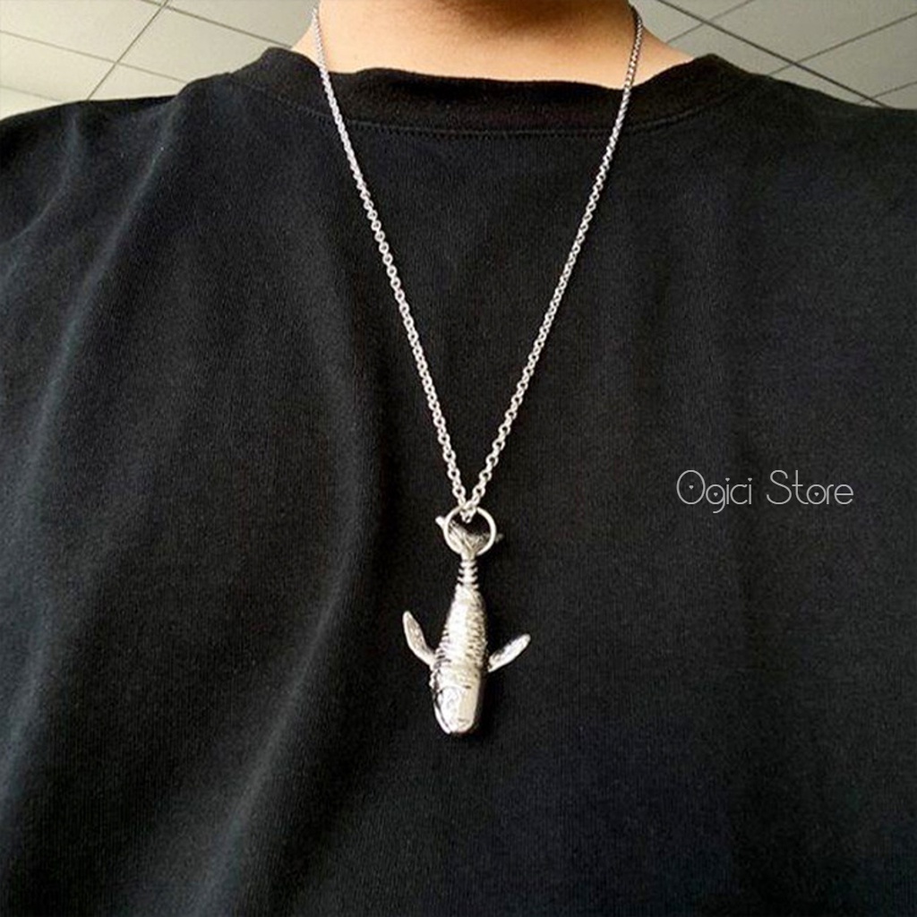 Vòng cổ nam nữ thời trang, Dây chuyền cá voi độc đáo phong cách hiphop cá tính, Unisex