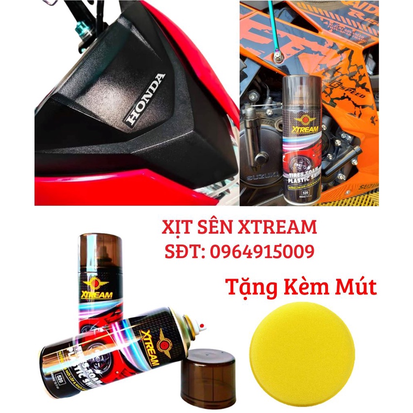 Chai Xịt Làm Mới Và Đen Nhựa Nhám, Sáng Nhựa Bóng Xtream PS02 450ml Hàng Công Ty