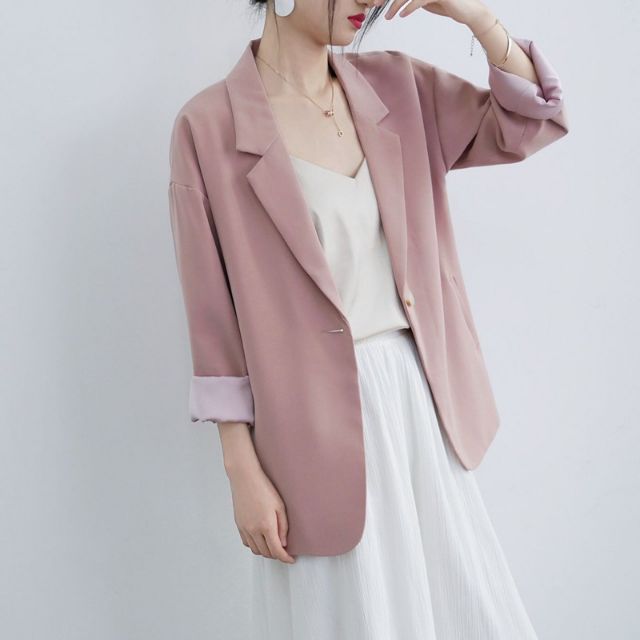 (Ảnh thật 3 hình cuối) Áo blazer một nút thanh lịch sang trọng | BigBuy360 - bigbuy360.vn