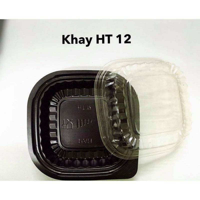 Bộ 100 Hộp Nhựa Đế Đen -HT12