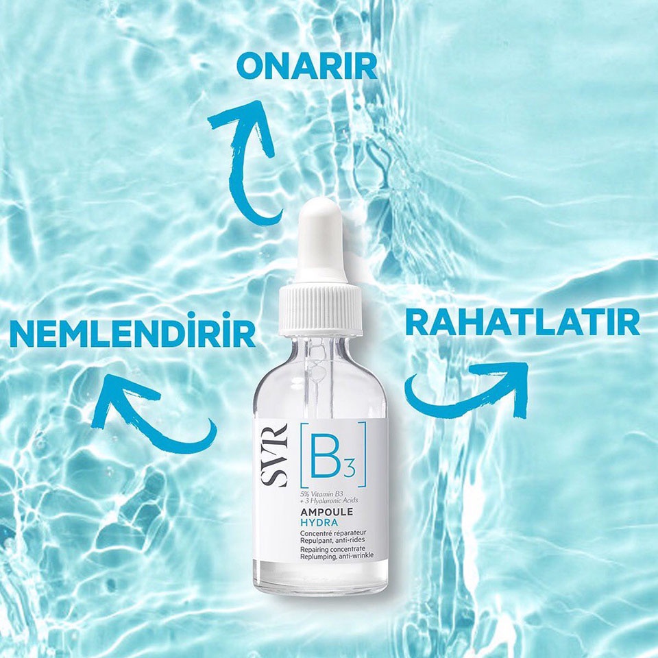 Tinh chất dưỡng da, ngăn ngừa nếp nhăn, phục hồi da và dưỡng ẩm cho da SVR  Ampoule Hydra 30ml - Hẻm Cosmetic