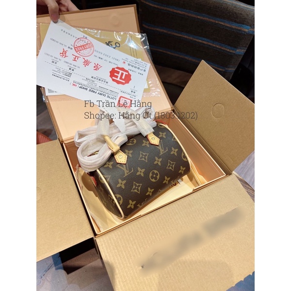 [ HÀNG 2 BOX] Túi Trống Hoạ tiết Hoa size mini 17cm fullbox