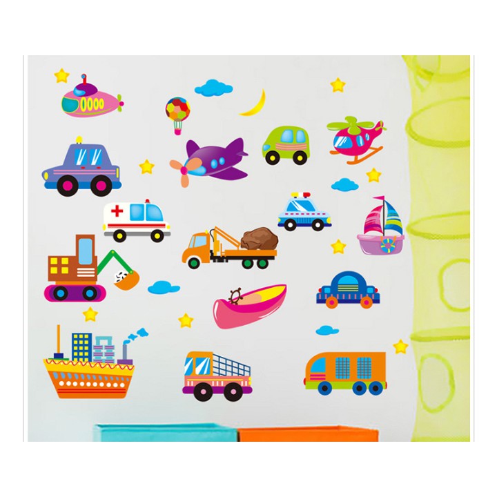 Decan dán tường phương tiện giao thông - XL2008 (KT sau dán: 50*45cm) | BigBuy360 - bigbuy360.vn