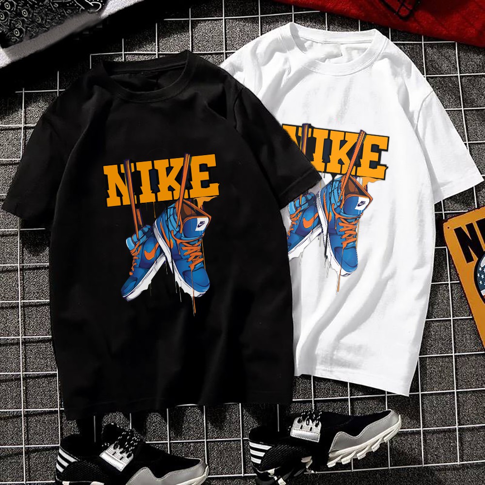 Áo thun unisex nam nữ chất cotton siêu mềm in NF