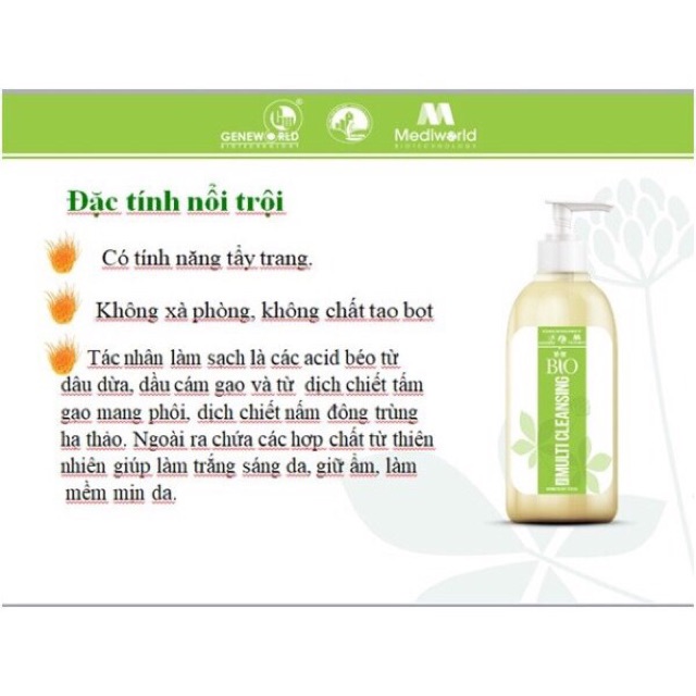 Sữa Rửa Mặt Bio Multicleansing / Mỹ Phẩm Organic