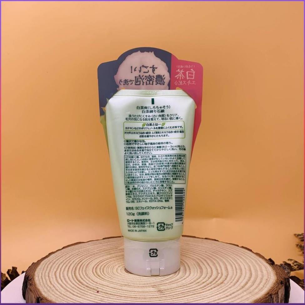 Sữa rửa mặt trà xanh Rohto Shirochasou Green Tea Foam 120g hàng Nhật | BigBuy360 - bigbuy360.vn