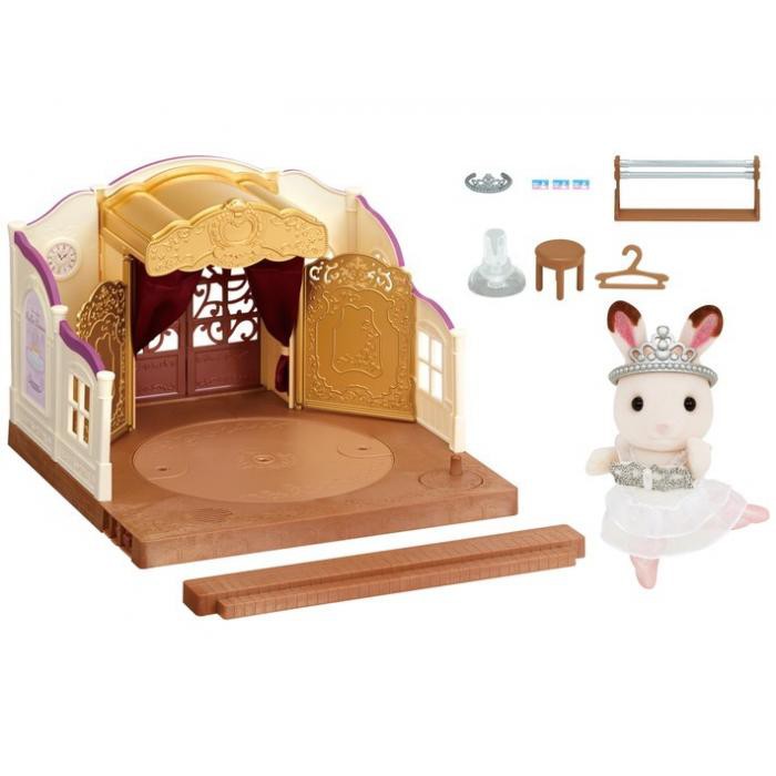 Đồ chơi nhập vai nhà thỏ rạp múa Ballet - Ballet Theatre Epoch Sylvanian Families kết nối với điện thoại phát nhạc