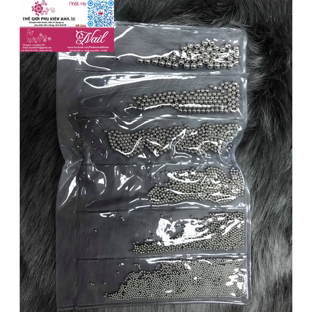 Sét Bi Trang Trí Móng Nghệ Thuật MixSize Đẹp (1 Túi)