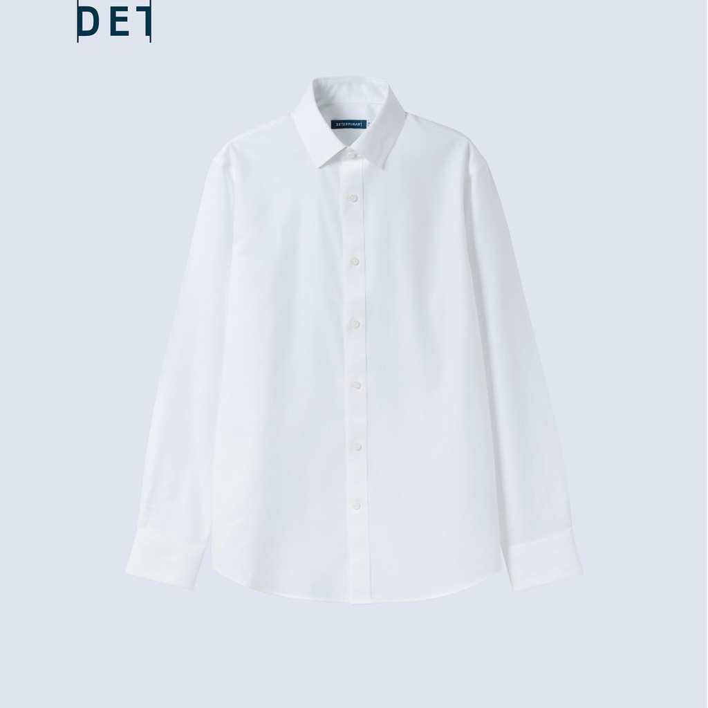 Áo sơ mi nam chống nhăn tay dài DETERMINANT dáng suông màu trắng - White [DET201] | BigBuy360 - bigbuy360.vn