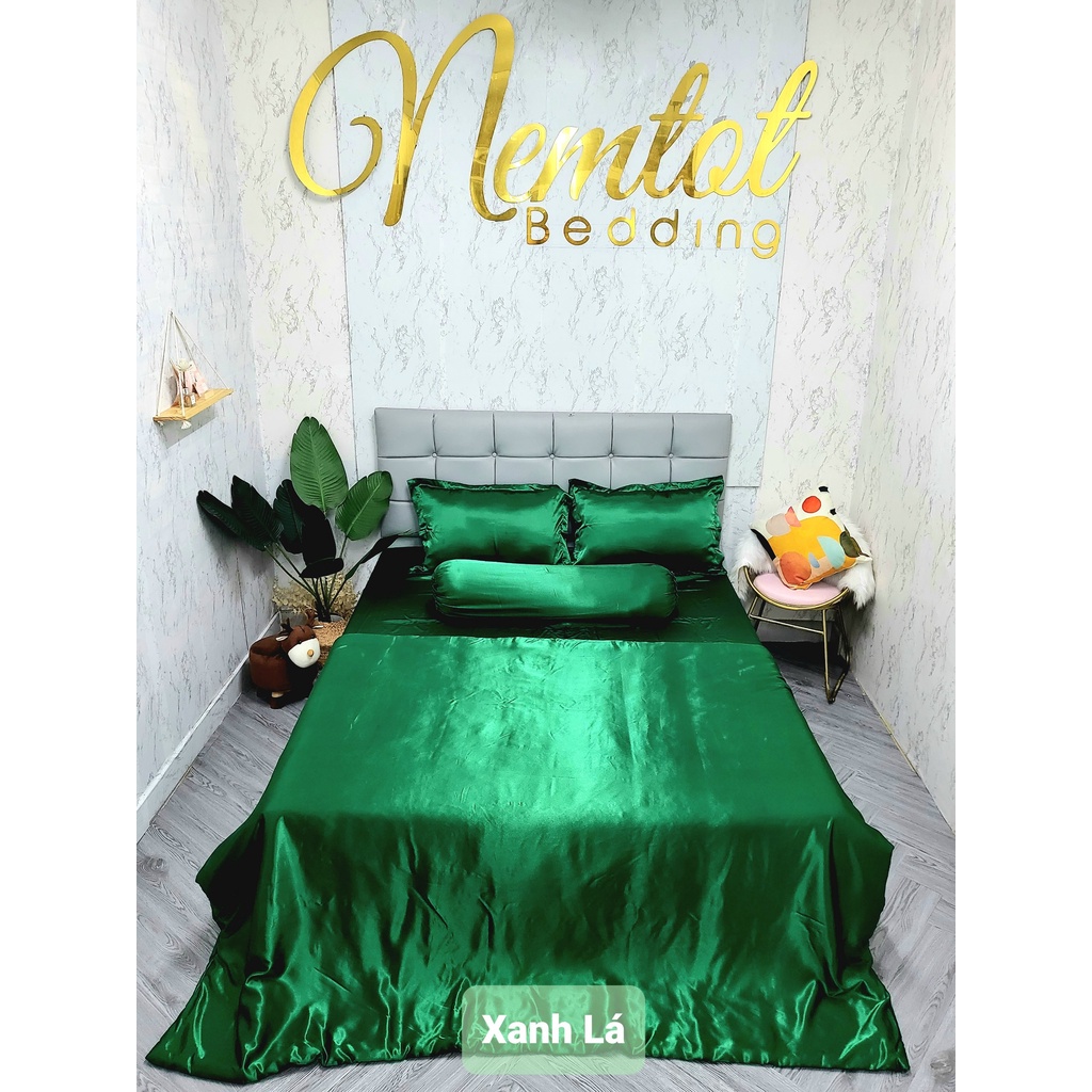 🔥HOT🔥Chăn Ga Phi Lụa Thái Tuấn Cao Cấp Loại 1 Siêu Mát Mịn Đủ Size Nệm, Bộ 4, 5 Món Chăn  Chần Bông _Nemtot Bedding