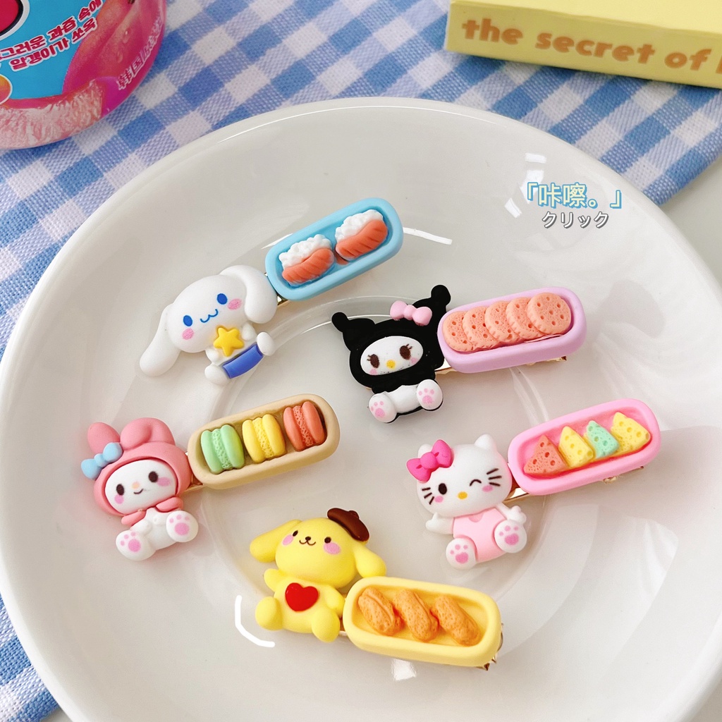 SANRIO Kẹp Tóc Mái Vịt Họa Tiết Hoạt Hình Dễ Thương Cho Bé