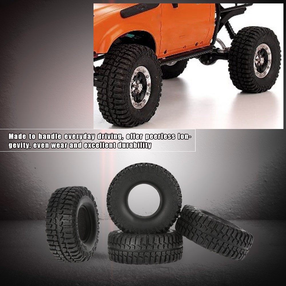 Set 4 bánh xe thay thế cho mô hình xe điều khiển từ xa 1 / 10 RC4WD D90 Axial SCX10 RC Rock Rock