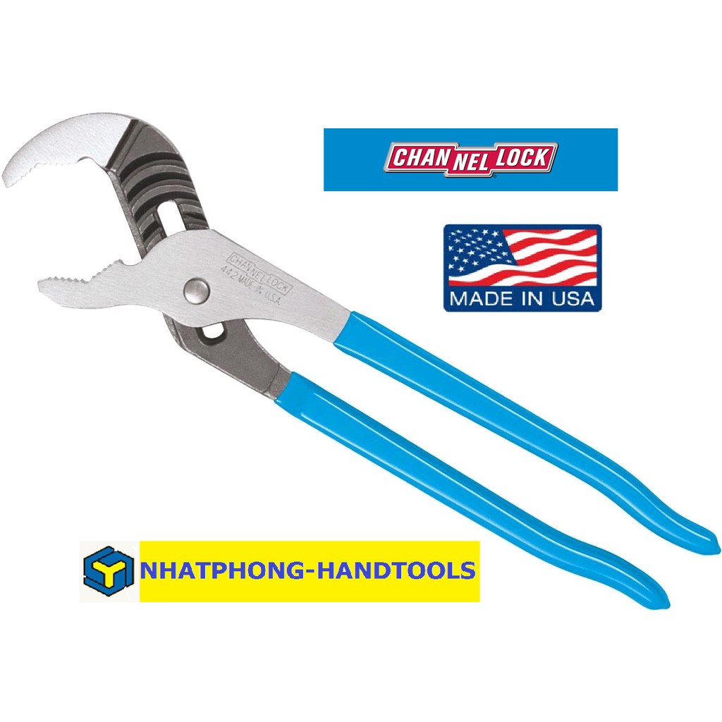Channellock - kềm 5 lổ 12 in V-Jaw 442 , sản xuất tại Mỹ