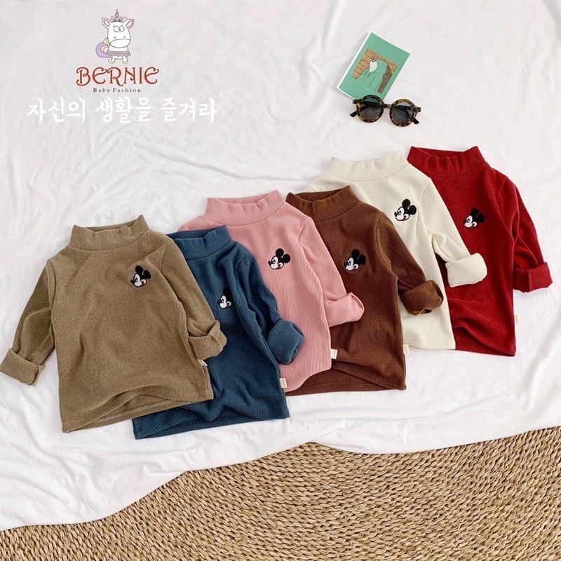 BỘ NHUNG TĂM THÊU HÌNH MICKEY SIÊU ĐẸP CHO BÉ