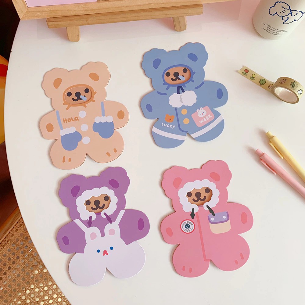 Thiệp Lớn Trang Trí Gấu Hola Đáng Yêu Bear Postcard