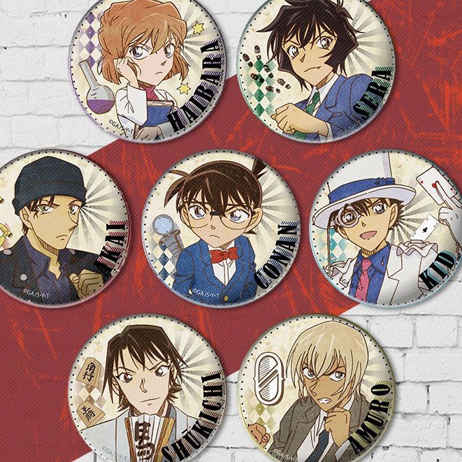 Huy hiệu cài áo in hình CONAN THÁM TỬ LỪNG DANH m01