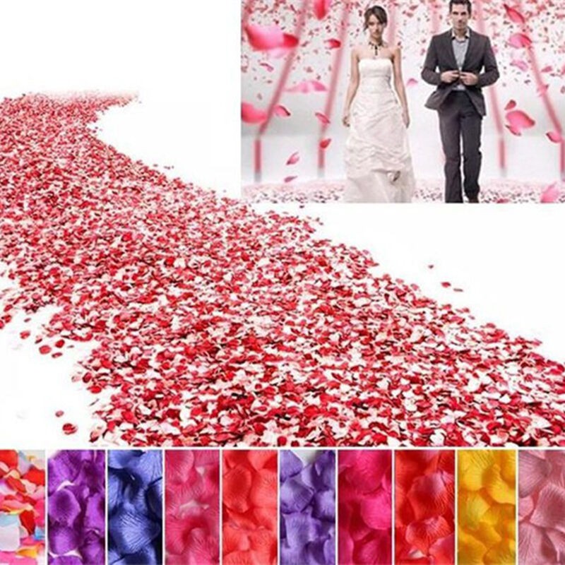 500 Cánh hoa hồng lụa trang trí đám cưới