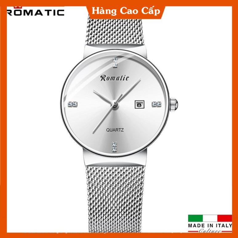 ĐỒNG HỒ NỮ ROMATIC ITALIA - DÂY TITANIUM SANG TRỌNG + TẶNG HỘP & PIN