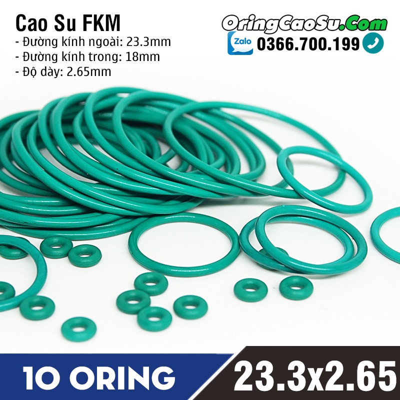 Gioăng Cao Su 23.3x2.65 Oring tròn Sim cao su bộ 10 cái