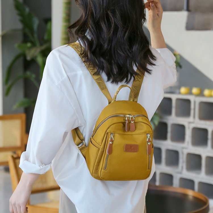 Ba Lô Canvas Siêu Nhẹ Sức Chứa Lớn Kiểu Dáng Đơn Giản Thời Trang Cho Nữ