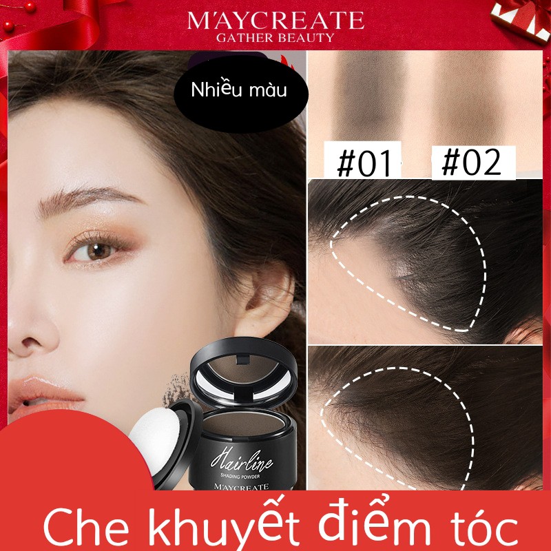 Phấn phủ che khuyết điểm tóc/ phấn che hói Maycreate/ Hair Line Shadow Powder | BigBuy360 - bigbuy360.vn