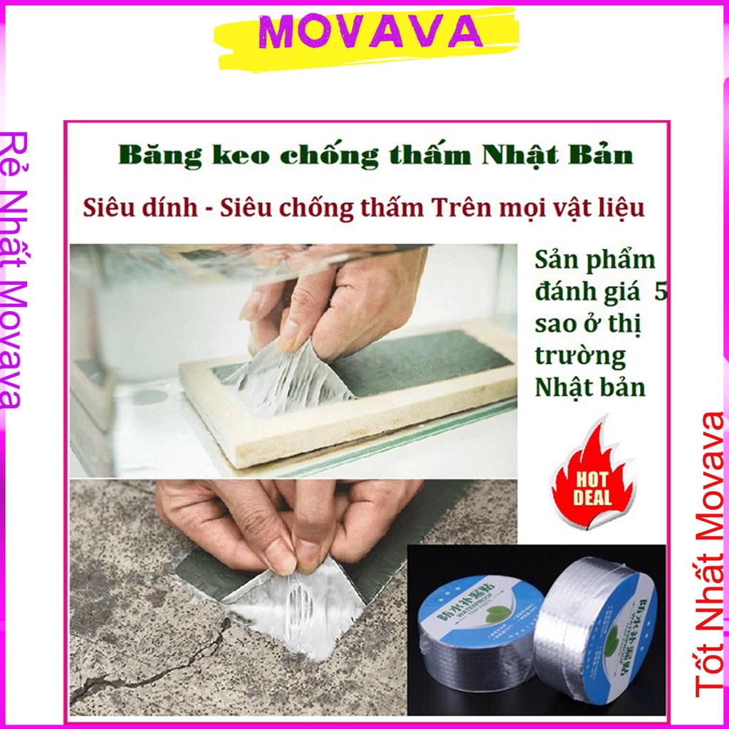 Băng keo chống thấm Siêu Dính nhật bản size 5cm và 10 cm Chính hãng  Shop Movava - BKCT1