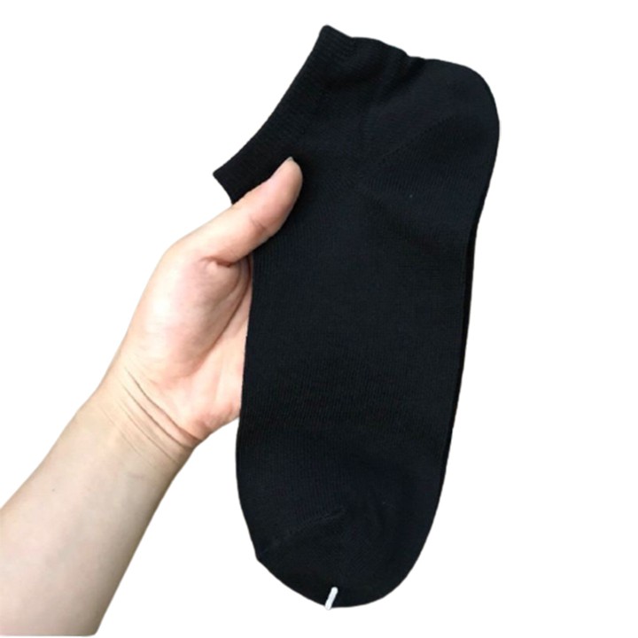 Tất Nike Cổ Ngắn, Vớ Nike Cổ Ngắn Dệt Kim Màu Đen Dày Dặn Co Giãn, Chống Hôi Chân