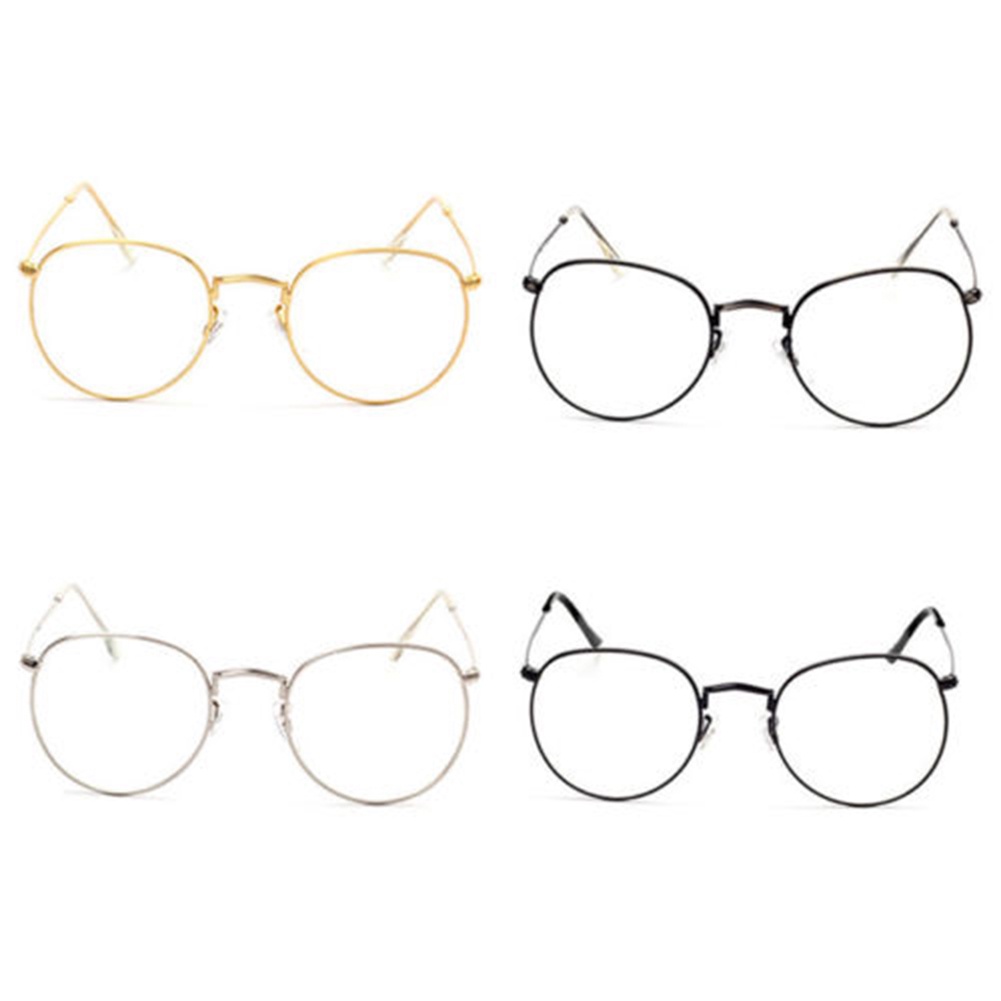 Kính mát gọng kim loại kiểu tròn phong cách vintage thời trang cho nữ