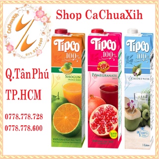 Nước ép trái cây tipco 100% chai1l
