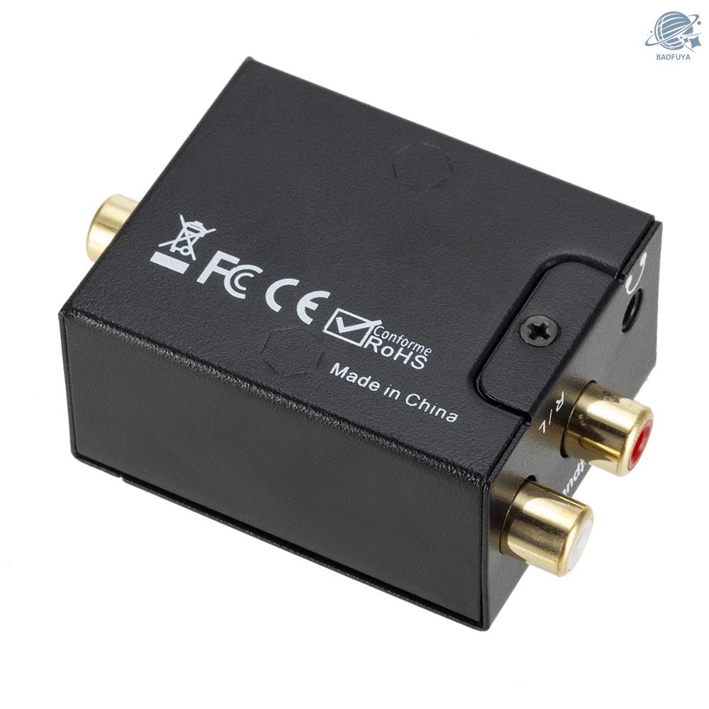 BF 3.5mm Digital to Analog Audio Converter Optical Fiber Coaxial Signal to Analog Audio Adapter