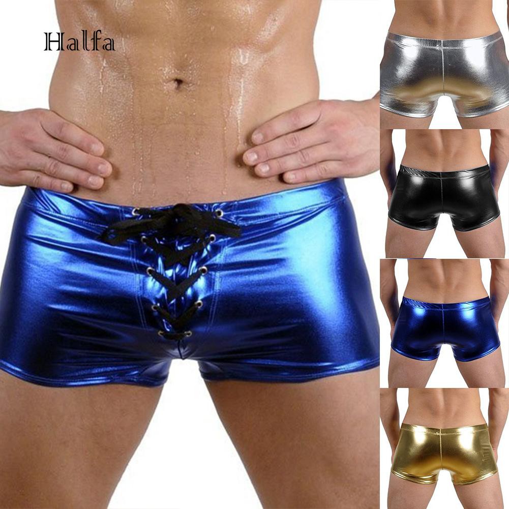Quần lót nam boxer vải da bóng thời trang