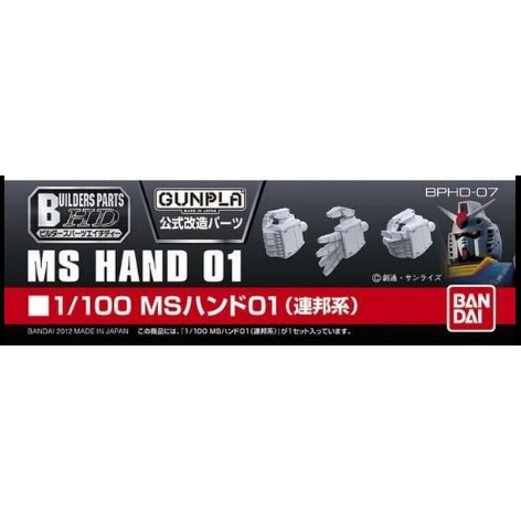 Bộ phụ kiện BUILDERS PARTS HD 1/100 MS HAND 01 (E.F.S.F.) 4573102628503