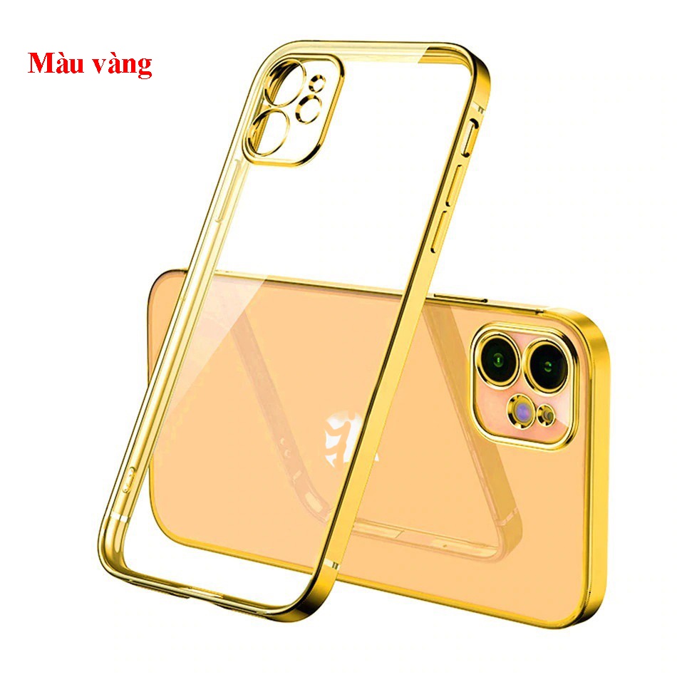 Ốp iphone - Ốp lưng viền vuông, lưng trong dành cho iphone 7plus/8plus/x/xs/xsmax/11/11 pro max/12/12 pro max - Aha Case