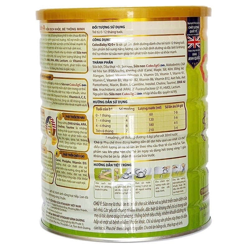 COMBO 2 lon ColosBaBy IQ 0+ lon 800gr