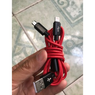 Cáp Lightning 1 m e.VALU Spanker B Đỏ Đen