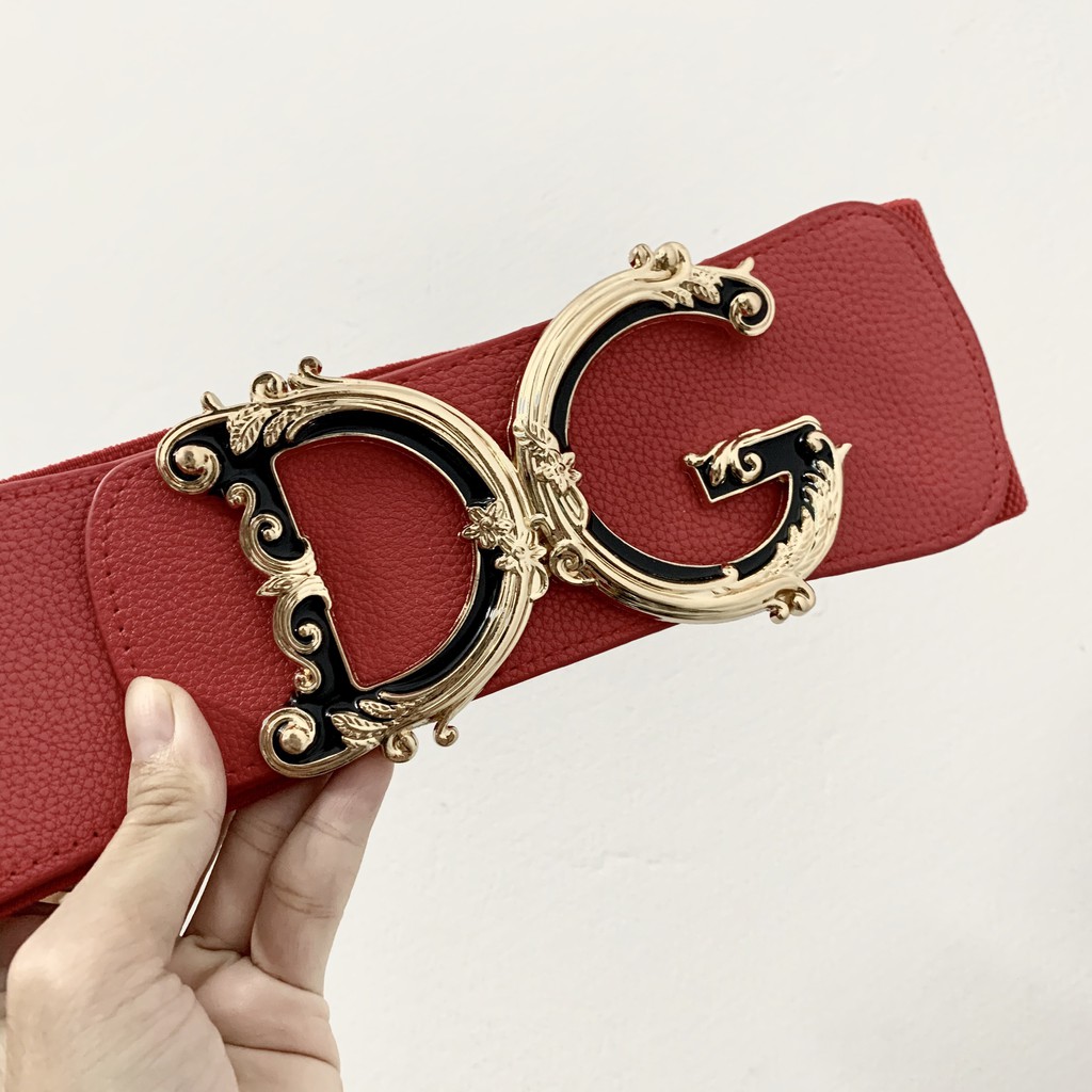 Đai váy mặt D.G họa tiết 7.5cm SANG CHẢNH