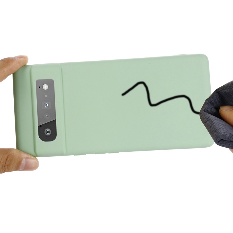 Ốp Điện Thoại Silicon Gel Mềm Phối Lớp Lót Vi Sợi Dành Cho Google Pixel 6 Pro / 6