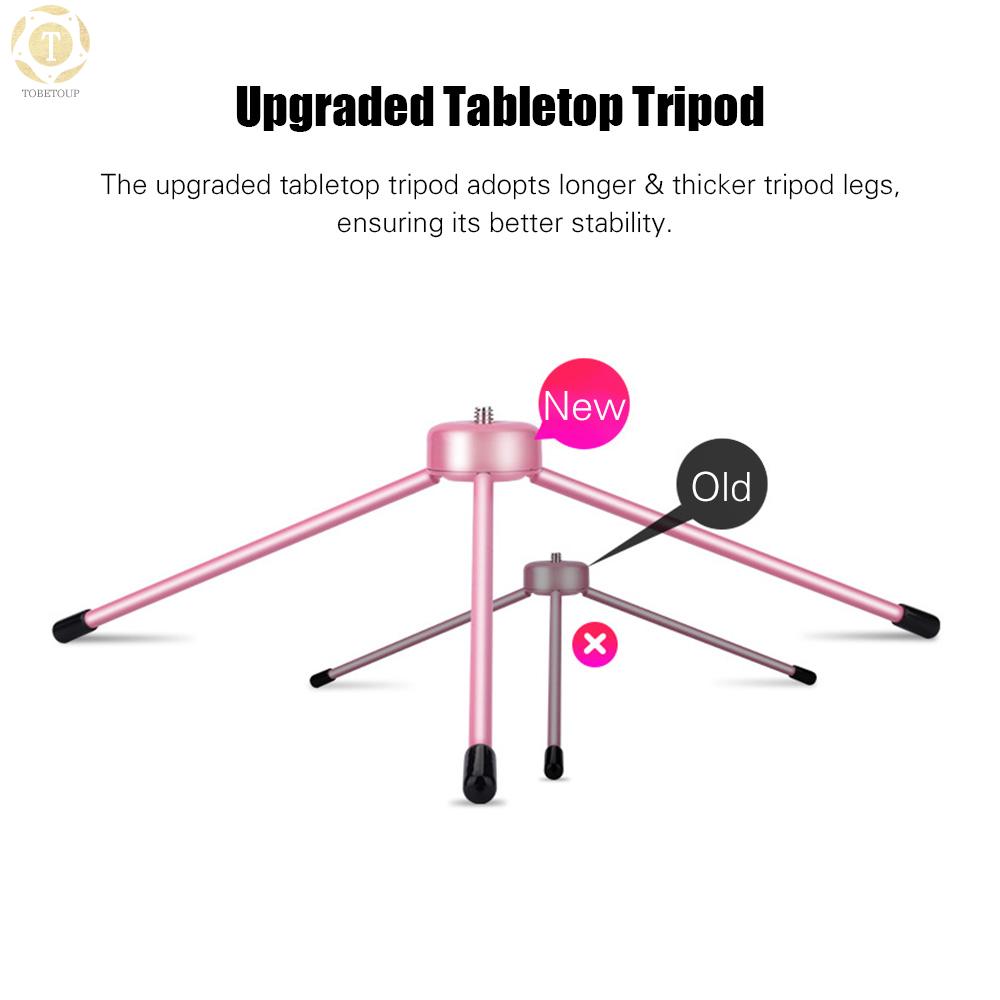 Shipped within 12 hours】 1.7-Meter Live Streaming Selfie-Portrait Stand Kit with Aluminum Alloy Selfie Stick Integrated Phone Holder Fill Light + Tabletop Tripod for Smartphones Pink Smartphone Stand [TO]