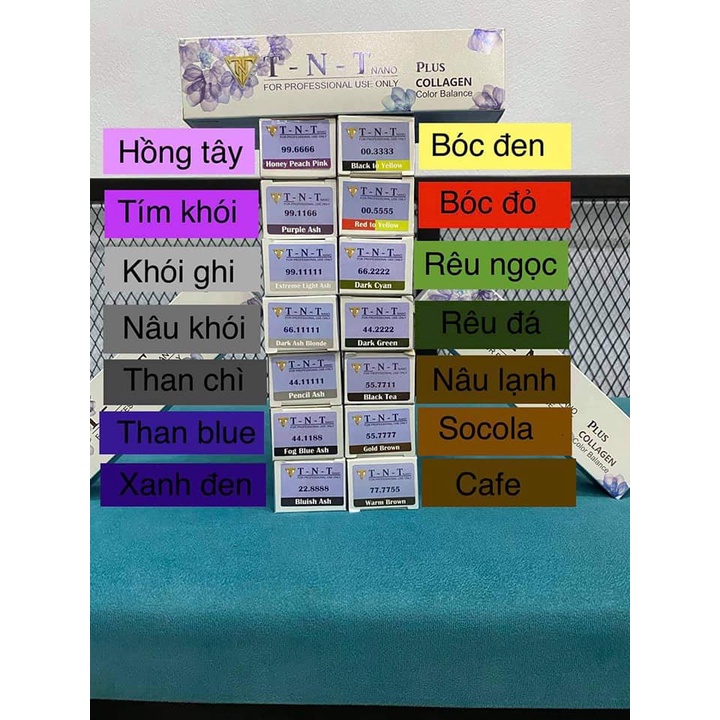 Thuốc Nhuộm Tóc TNT Đủ Mã, Inbox Chát Chọn Số lượng và Mã Màu